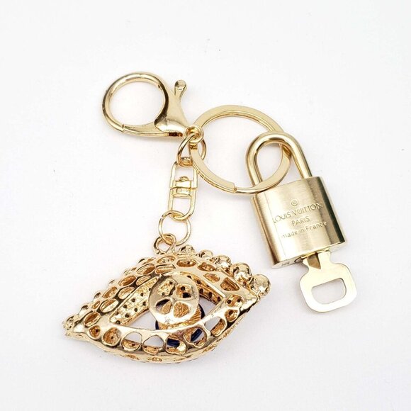 100% Auth Louis Vuitton Lock & Key with unbranded Bagcharm, Keycharm, Keychain - Picture 6 of 7